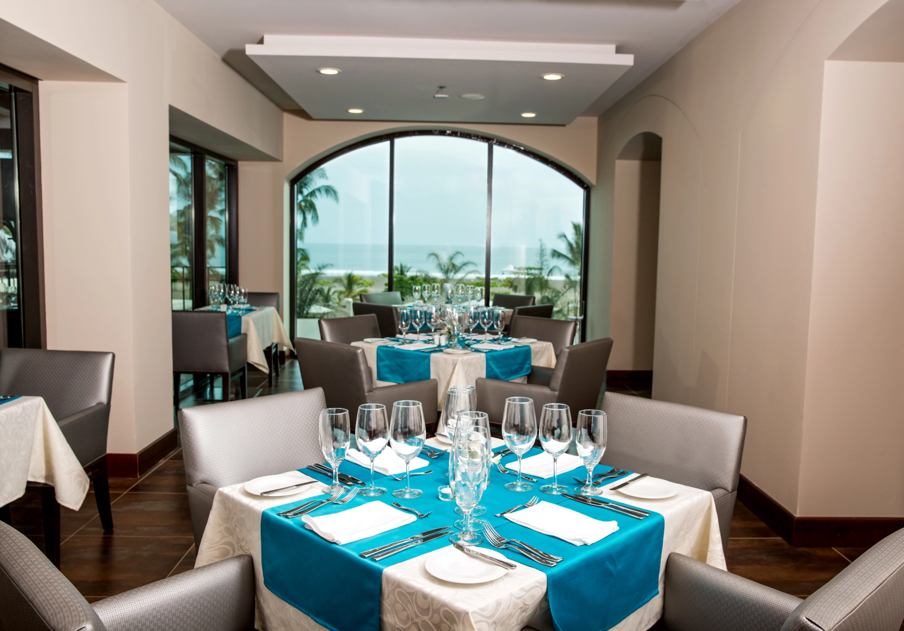 A dining room