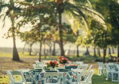 Wedding reception on the beach